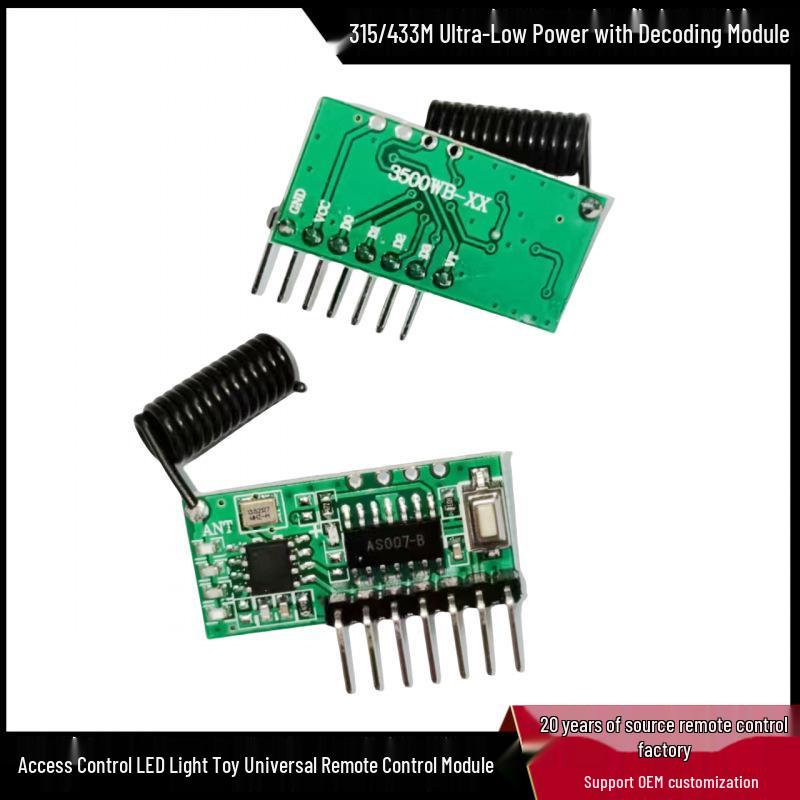 Aosheng Wireless Remote Control Inching Switch Receiver 315/433M Module