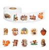 500 Stickers/roll Cartoon Squirrel Animal Roll Stickers Decorative Water Cup Kindergarten Reward Children Color Stickers