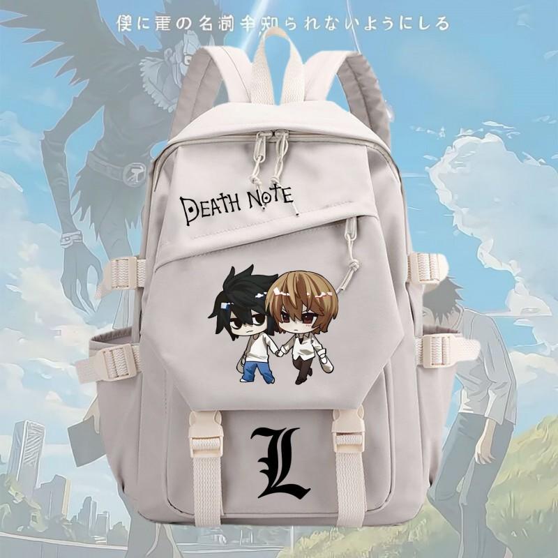 Anime Notebook L Light Yagami Cosplay School Backpack Teens Unisex Large Capacity Nylon Daily Use