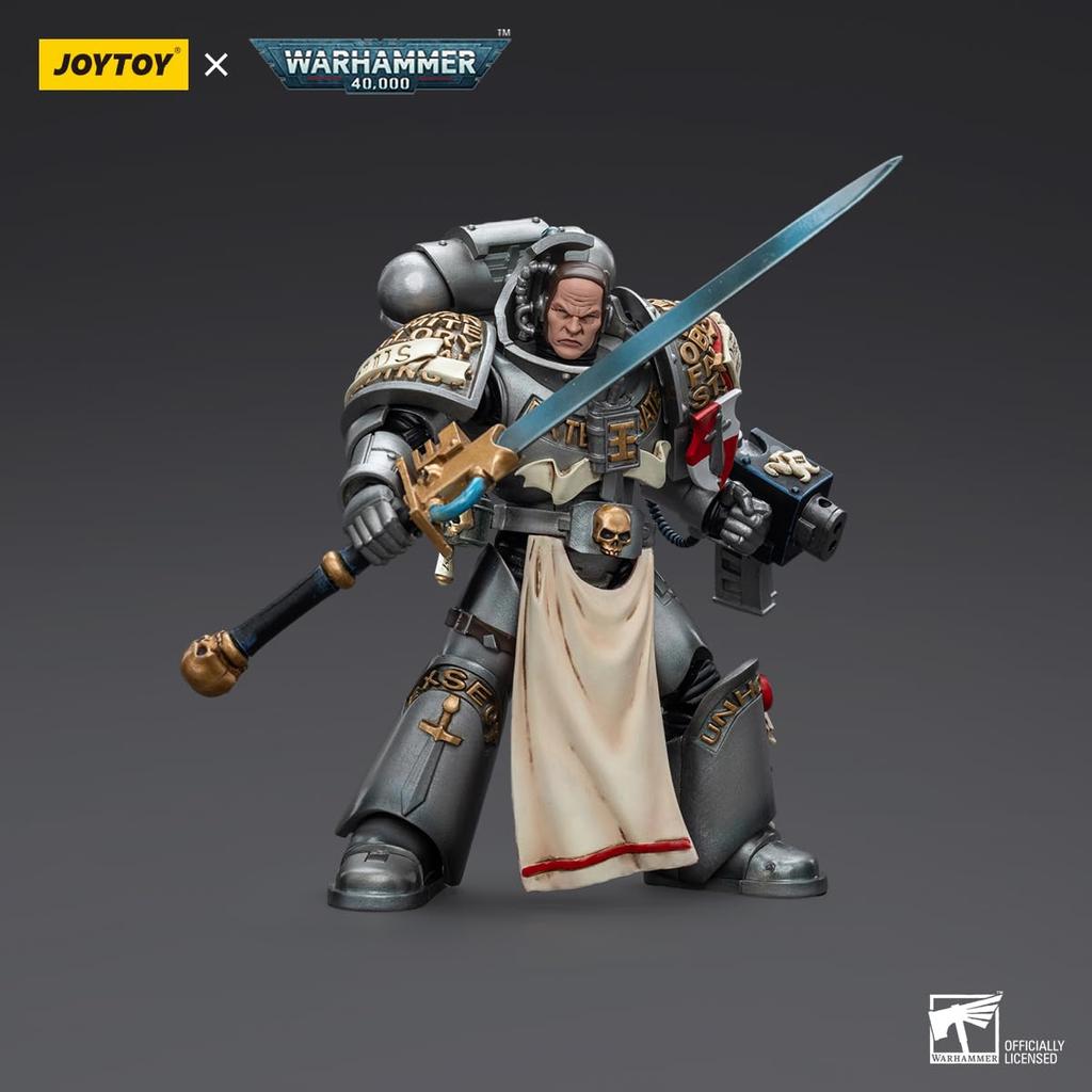 JOYTOY Warhammer 40.000 1/18 Actionfigur Grey Knights Strike Squad Justicar 4,7" Sammler-Actionfigur-Kit