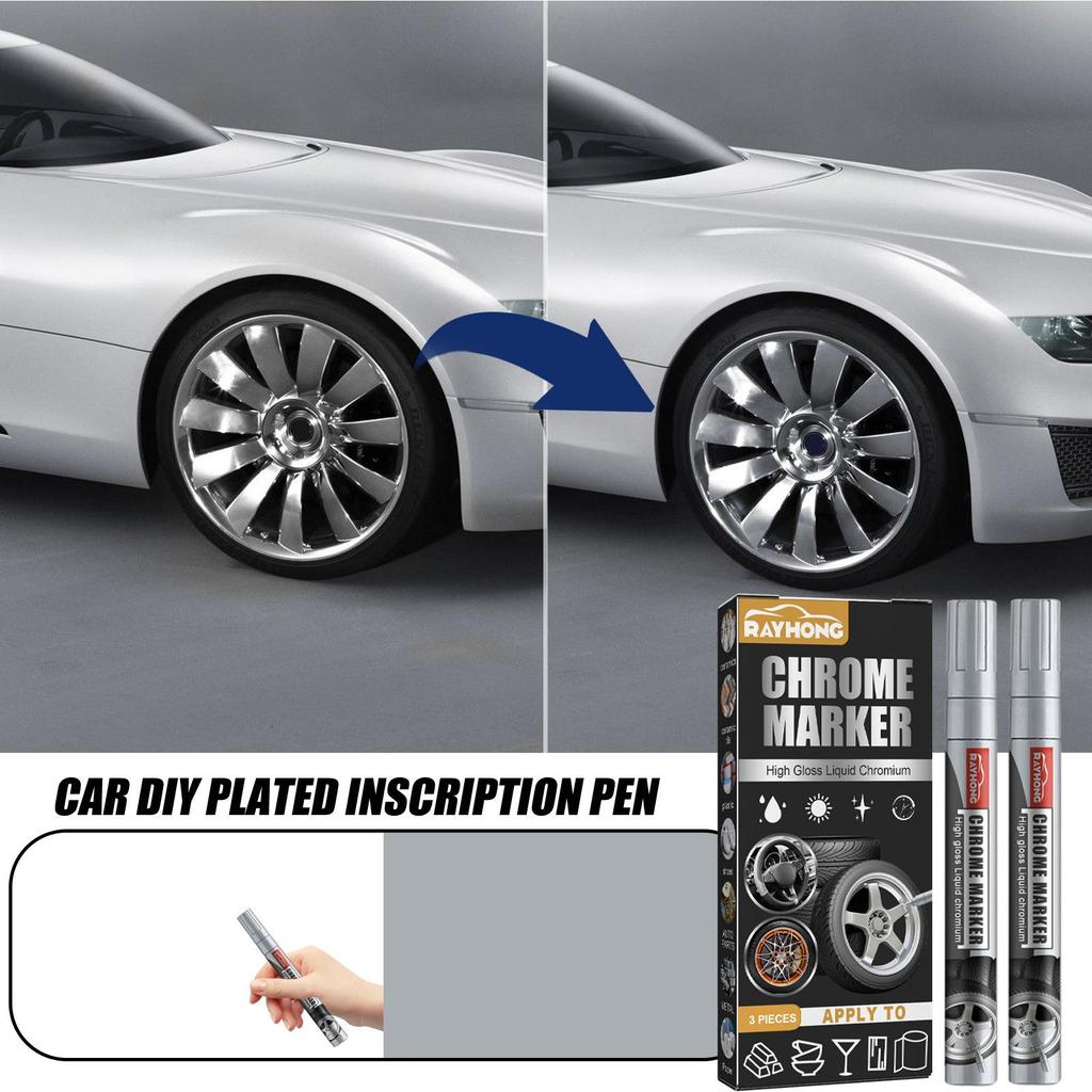 RAYHONG Car DIY Plating Pen Car Tire Graffiti Personalized Color Change Painting Convenient Plating Pen