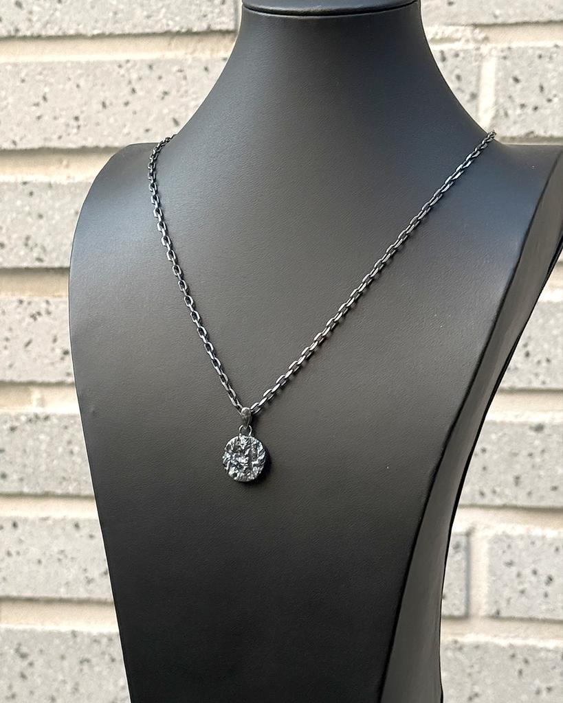 Oesalang 925 Silver Heart Mark Necklace