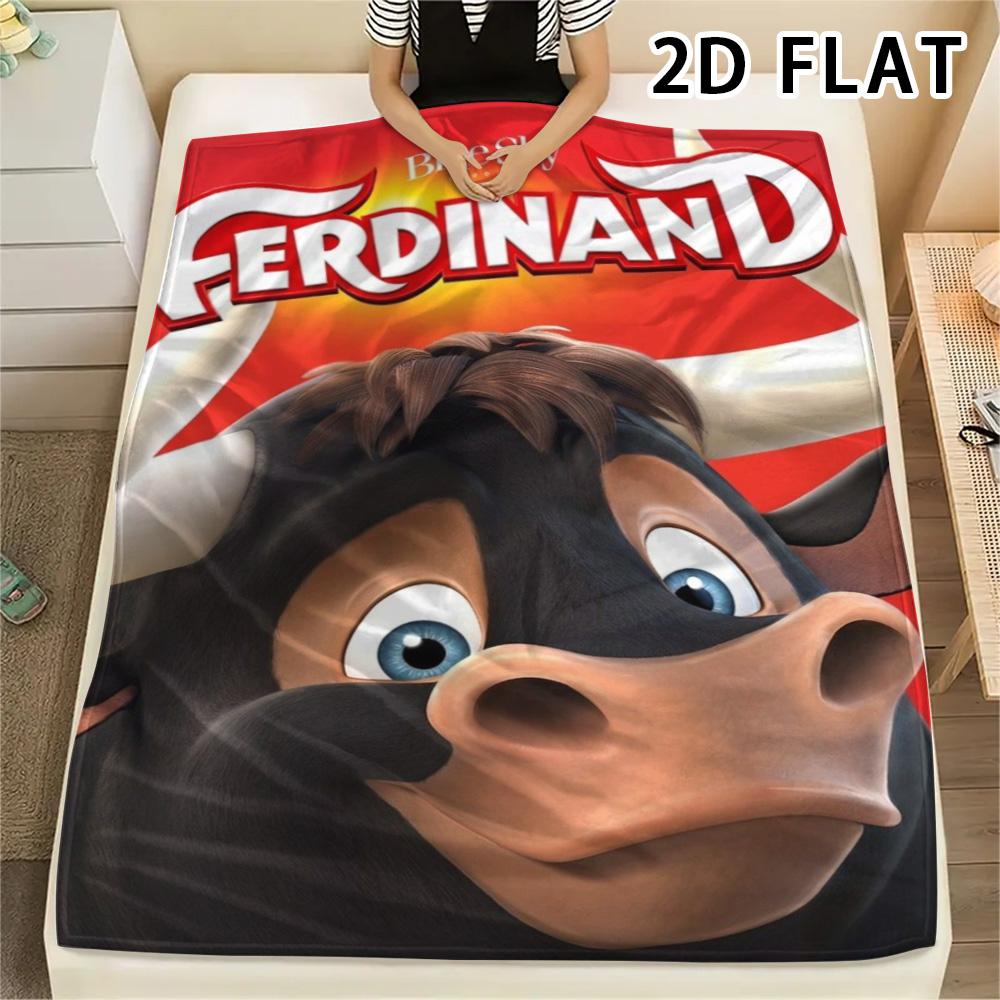 1 Stück Ferdinand-Print Flanelldecke, Hohe Qualität, Bequem für alle Jahreszeiten, Heimdekoration, Wärme und Komfort, Perfekt für Weihnachtsgeschenke