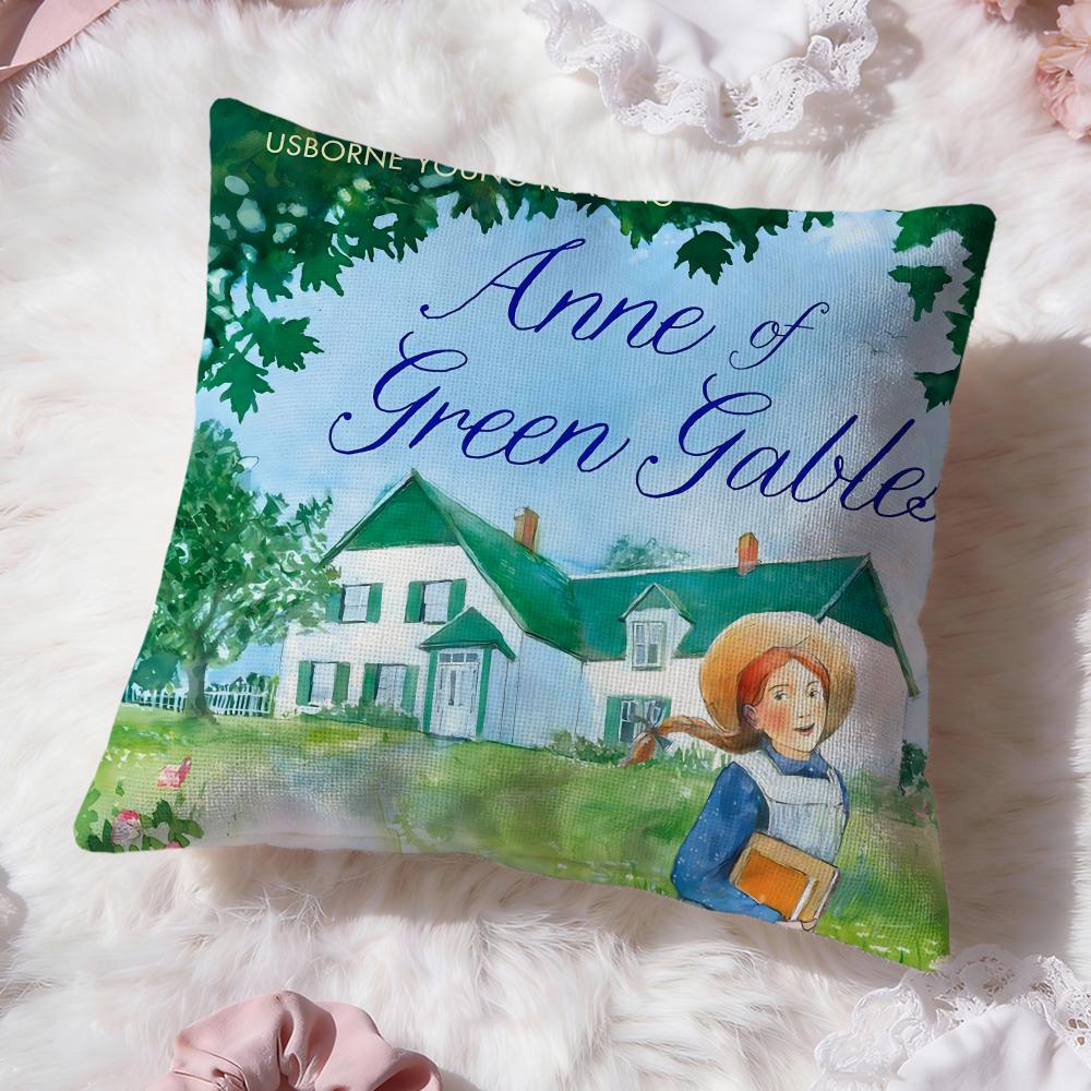 Classic Books Anne of Green Gables  Cover Premium Comfort Reversible Pillow Cove -Two in One Design for Any Room & Car Interior