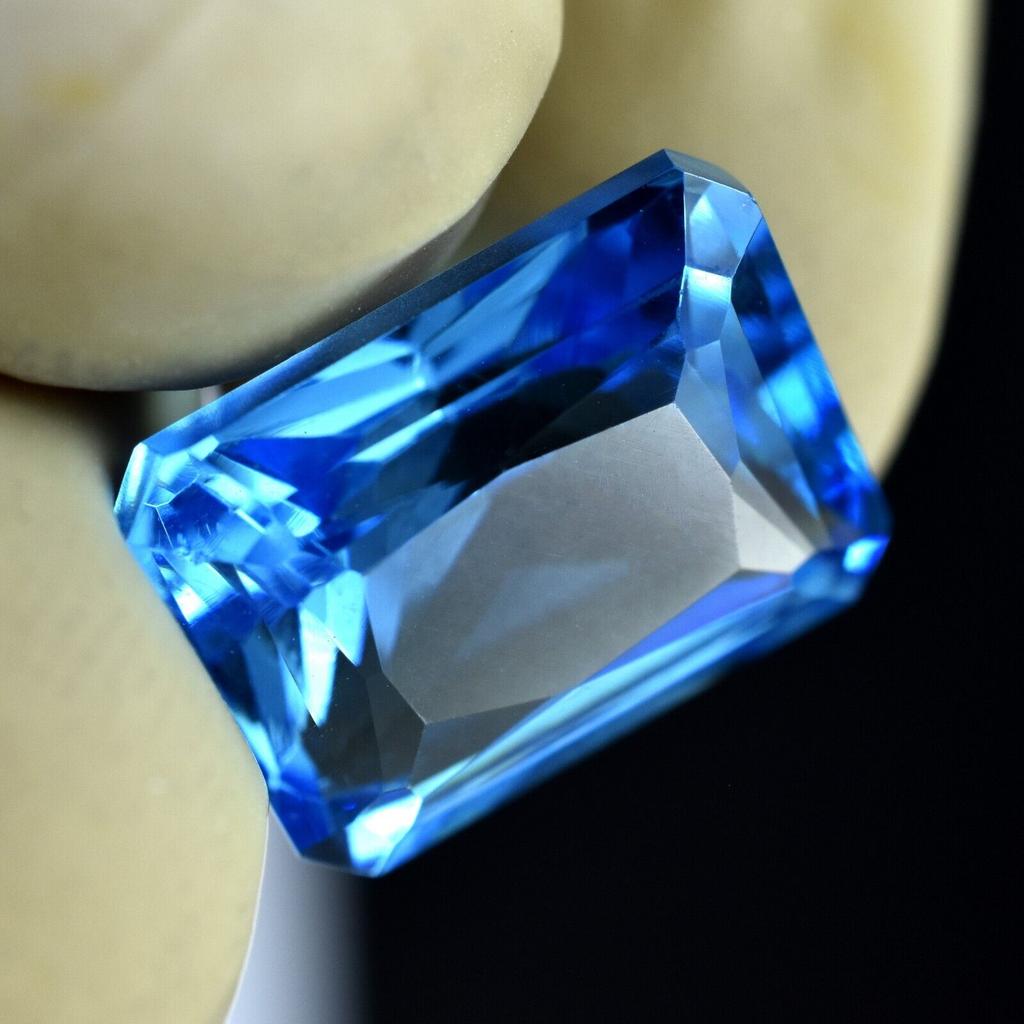 Natural Blue Emerald 11.00 Ct CERTIFIED Rare Sapphire Men's Rings Loose Gemstone AR-609