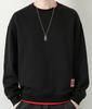 Bligo Pullover Long Sleeve Crew Layered Oversized Black Plus Long Winter Men's Sweatshirt, Neck, Look, Silhouette, Stylish, Spring/Autumn Clothes,