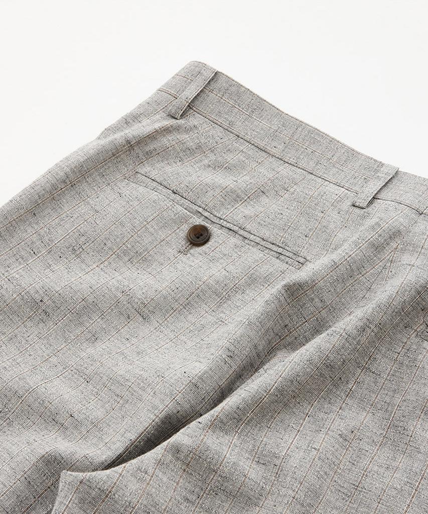 STCO Italy Marlane Wool & Linen Formal Pants_Grey (Classic Fit)_Sslub92Ctg