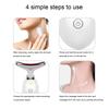 Electric Neck Massager Facial Lift Device with 3 LED Light Modes, Skin Tightening Double Chin Remover Anti Wrinkle Beauty Instrument