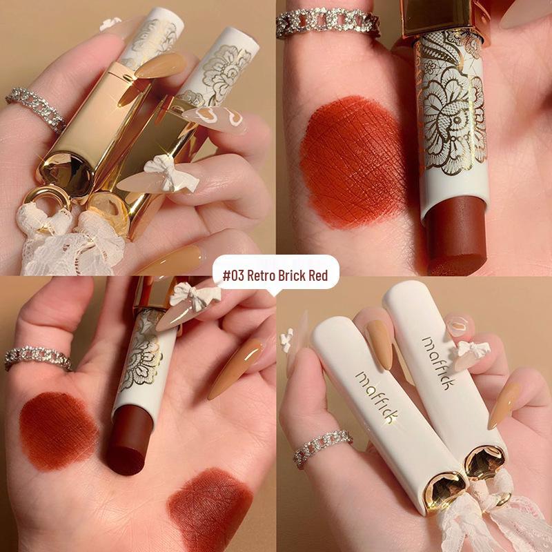 MAFFICK Lace Whisper Langanhaltender Matter Lippenstift - Nicht klebrig, Hoher Wert, Mädchenherz