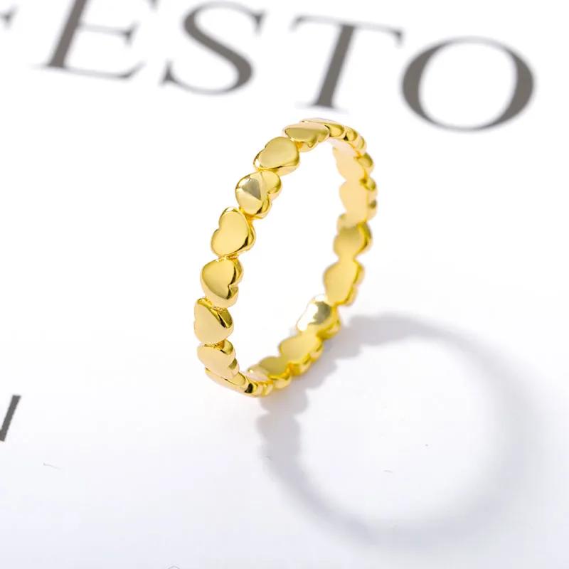 Cute Simple Heart Rings for Women Men Stainless Steel Gold Color Love Finger Rings Couple Wedding Jewelry Christmas 2026 Gift