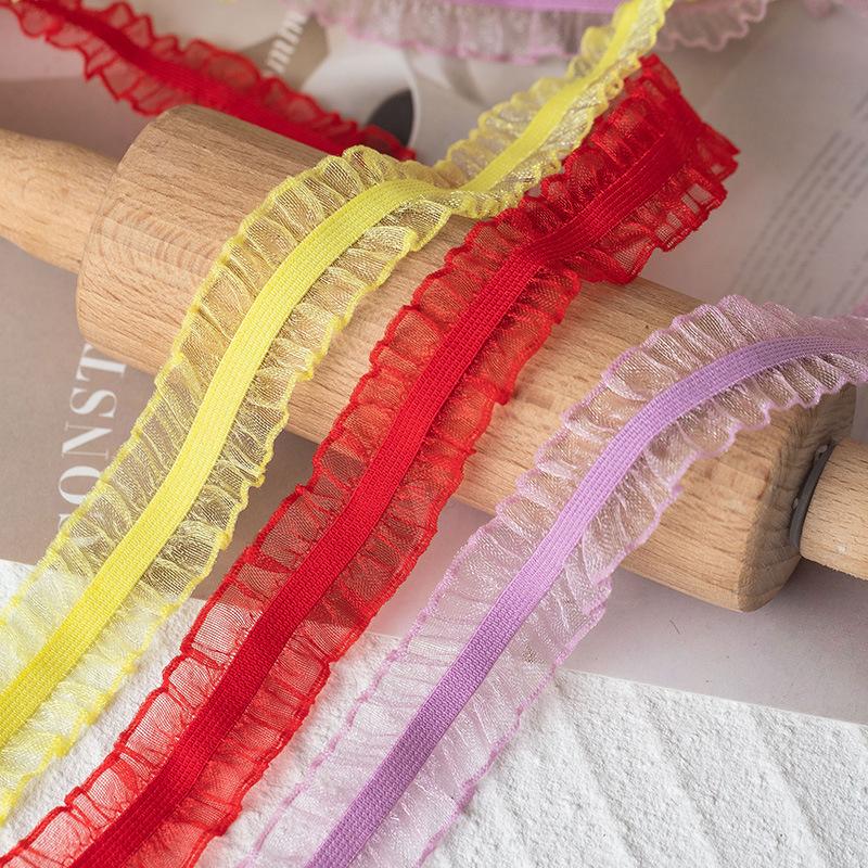 2,0 cm Zweiwege-Zerkleinerter Fischpilz Farbe DIY Spielzeugpuppe Damenbekleidung Dekorative Gummiband