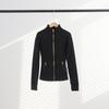 Giacca Sportiva da Donna Slim Fit con Zip Dorata - Collo Alto, Manica Lunga, Alta Elasticità, Abbigliamento Fitness Yoga
