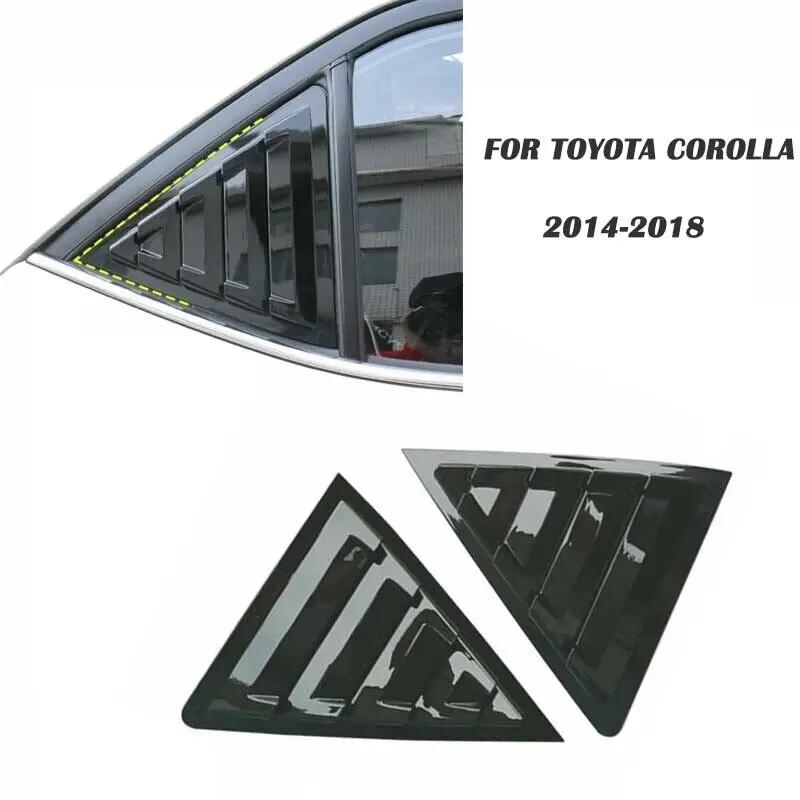For Toyota Corolla 2014 2015-2018 ABS Plastic Rear Window Quarter Louver Scoop Cover Side Vent Trim Car Adhesive Accessories
