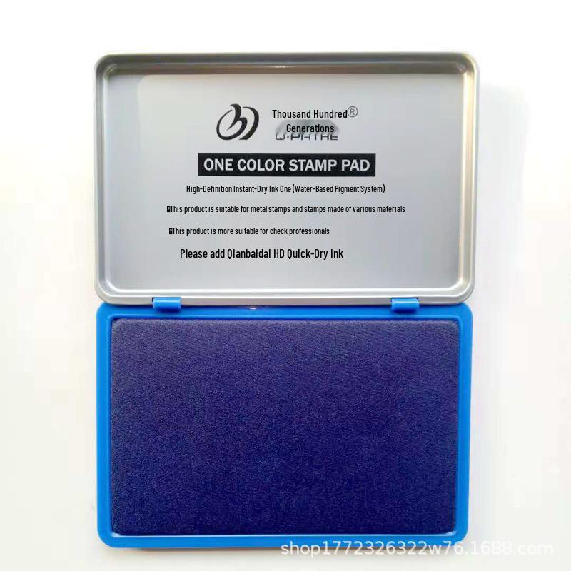 XL Quick-Drying Ink Pad for Office or Baby Prints - Red, Blue, Black