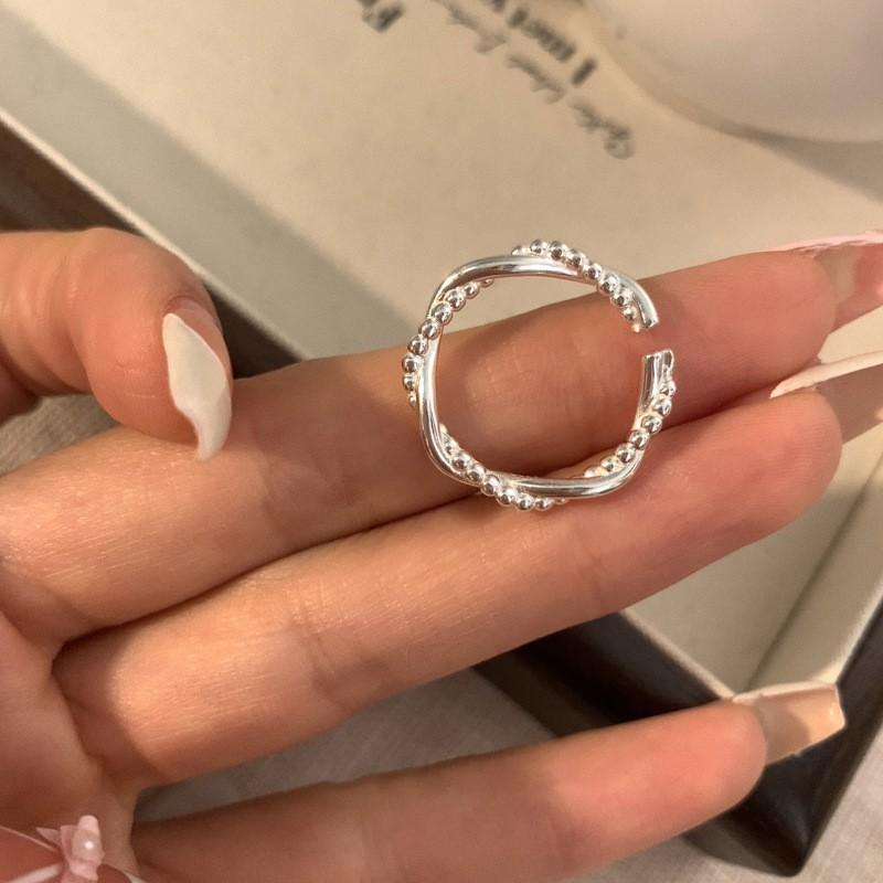 Sophisticated Heart Shaped Ring For Women Adjustable And Trendy Silver Plated Fashion Jewelry