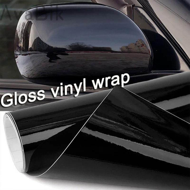 Glossy Black  30cm/60x152cm Ultra PET Piano Black Vinyl Wrap Film Self Adhesive Car Body Wrap Motorcycle Stickers Bubble Free