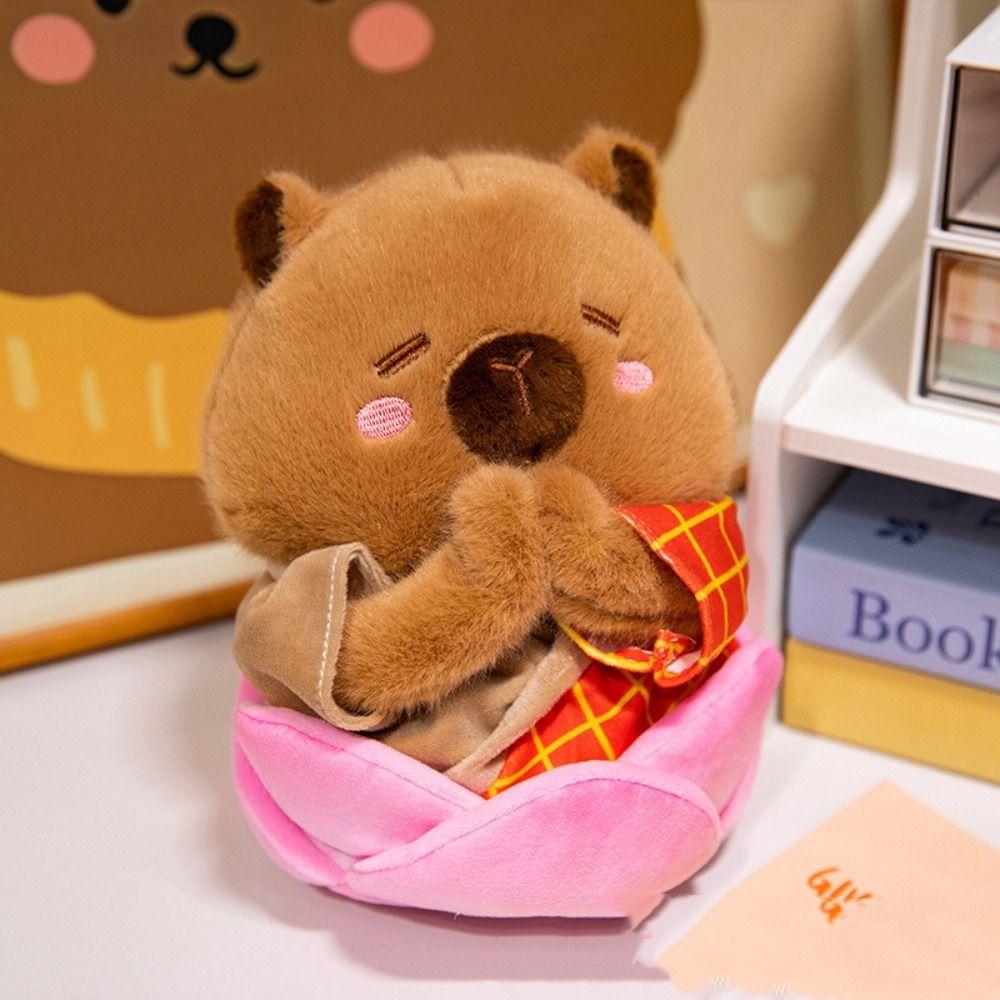 Multicolor Plush Capybara Toy New Cartoon Capybara Fluffty Animal Doll  Kids