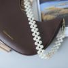 New Fashion Woman Handbag Accessory Parts Puring White Pearl Acrylic Resin Chain Luxury Solid Strap Women Vintage Clutch Chains