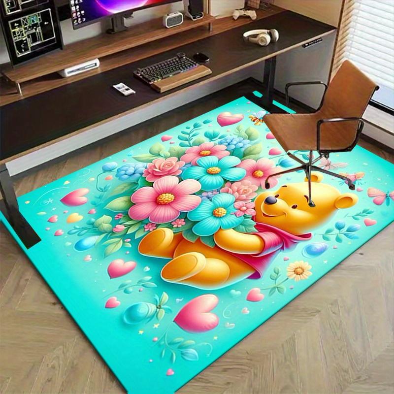 1pc Cute Winnie The Pooh Floral Rug - Home Decor Carpet, Office Mat, Outdoor Rug Gift forRoom Decorationz4175