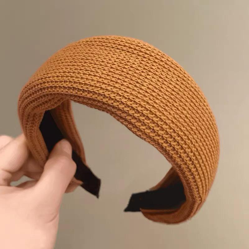 Red headband for women, wide-brimmed, hair-pressing, face-washing headband, high-end, stylish, fashionable headwear, hairpin headband