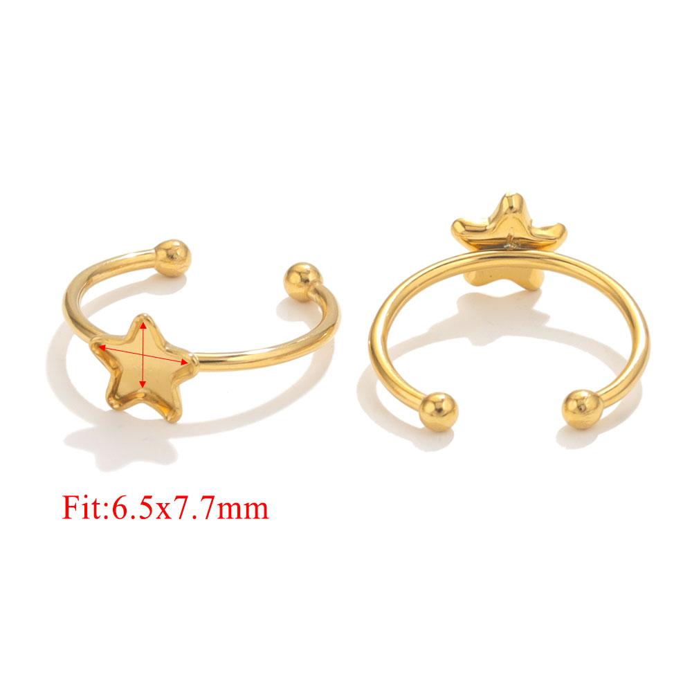 10 Stück Verstellbare Edelstahl Offene Ringfassungen Leere Basis Fassung Cabochon Ringe Für Schmuckherstellung DIY Fingerring Leere