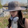 Summer Wide Brim Bucket Hat Adjustable Safari Sun Cap Foldable Western Cowboy Hat  Outdoor
