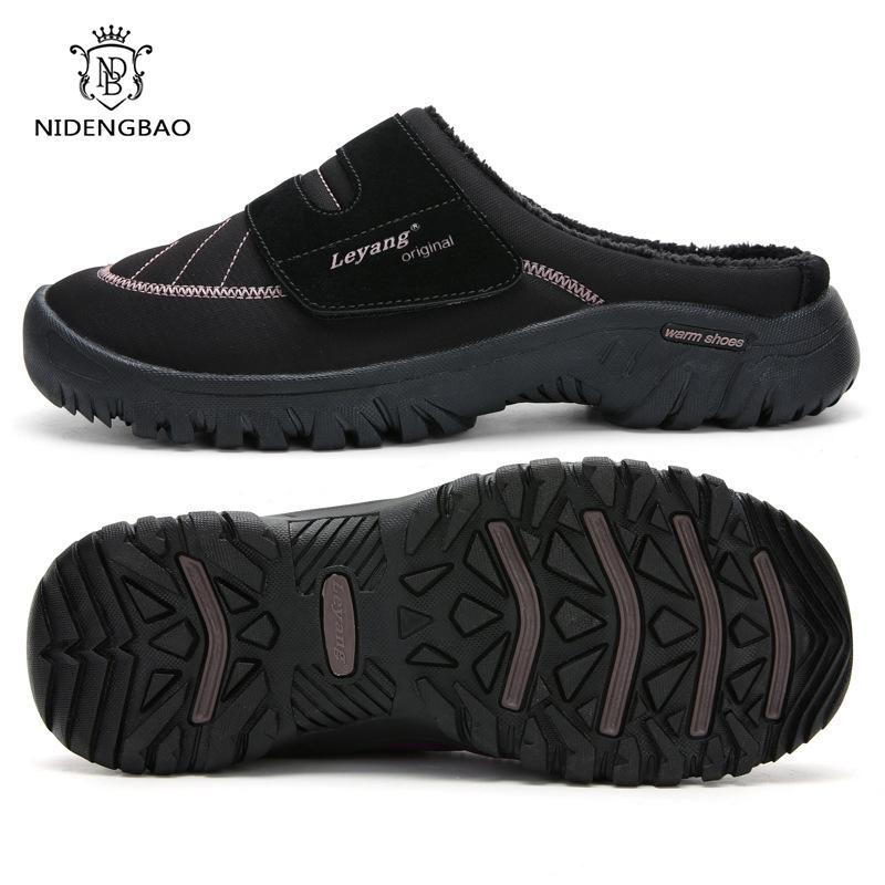 Winter Men Slippers Flip Flops Men Warm Fur Slides Men Shoes Outdoor Slippers Unisex Hotel Slippers Home Pantoufle Homme