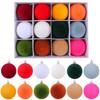 Velvet Christmas Tree Baubles Shatterproof Decorative Balls Holiday Hanging Ornaments  Xmas