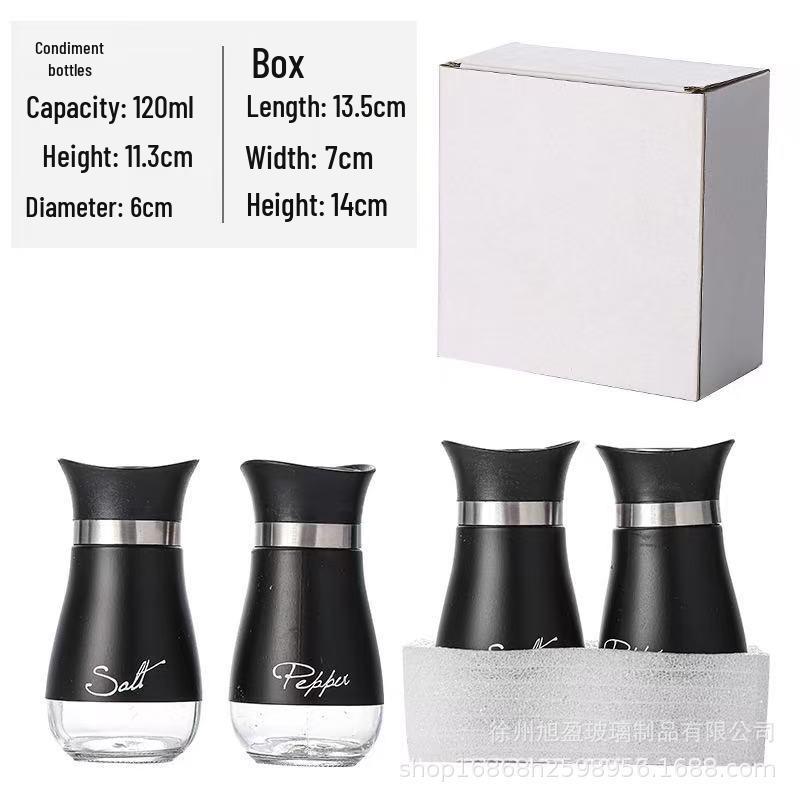 Premium Stainless Steel Seasoning Bottle: Moisture-Proof, Ideal for BBQ, Salt, Pepper, and Spices.