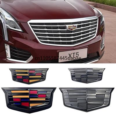 2PCS New Alloy Car Front Grille Emblem Rear Trunk Badge Stickers Decals for XT5 2016-2025 Auto Modifiction Accessories