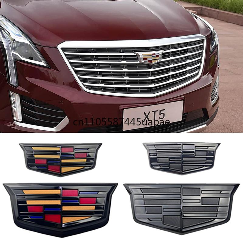 2 STUKS Nieuw Legering Auto Voorgrille Embleem Achterklep Badge Stickers Decals voor Cadillac XT5 2016-2025 Auto Modificatie Accessoires