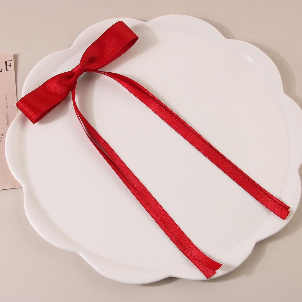 Ballet Style 4cm Bow Duckbill Hair Clip - Sweet Ribbon Hair Accessory