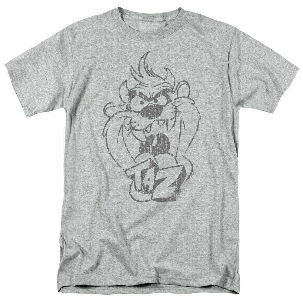 26 Looney Tunes Faded Taz T Shirt Mens Licensed Cartoon Merch Tasmanian Devil Gray Unisex T-Shirt M