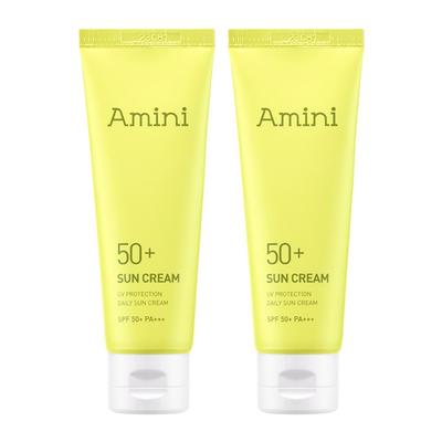 Amini Daily Hypoallergenic Moisture Sun Cream 50ml (SPF50+), 50ml, 2 Units