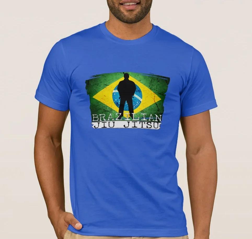 Brazil Flag BJJ Brazilian Jiu Jitsu MMA Training TShirt 100 Cotton ONeck Short Sleeve Summer Casual Mens Tshirt Streetwear