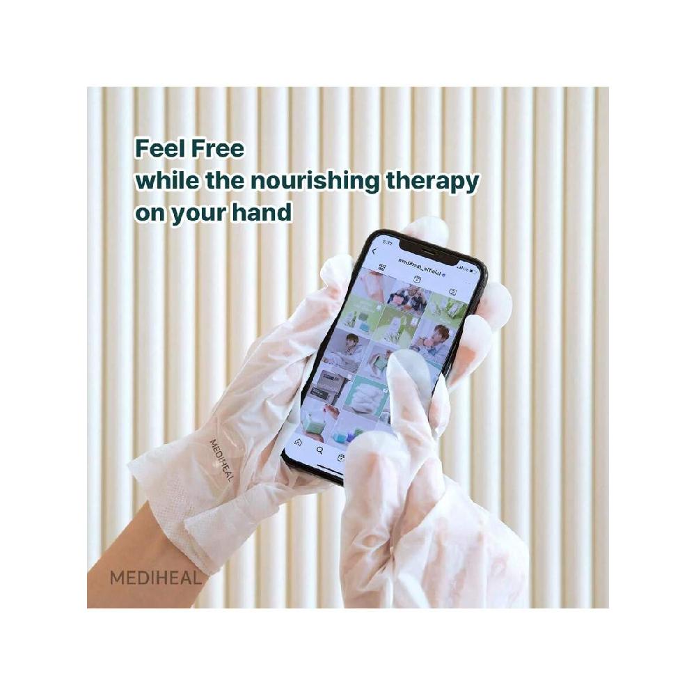 Mediheal Derma Layer Handmaske (5 PCS) Für trockene, rissige, raue, fahle, geschädigte Hautpflege mit Hyaluronsäure 3-Schicht-Struktur