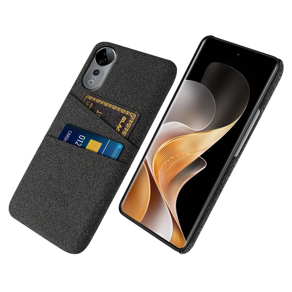 For vivo S19 Pro 5G Case Cloth+Hard PC Phone Cover with Dual Card Slots