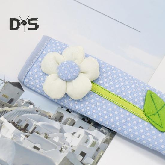 1 pár krytů klik dveří chladničky květinový design odolný proti opotřebení, nevyblednou, omyvatelná rukojeť, kryty klik dveří