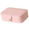 Travel Jewelry Box PU Leather Soft Velvet Lining Small Jewelry Case Portable Earrings Rings Necklaces Organizer Roseate