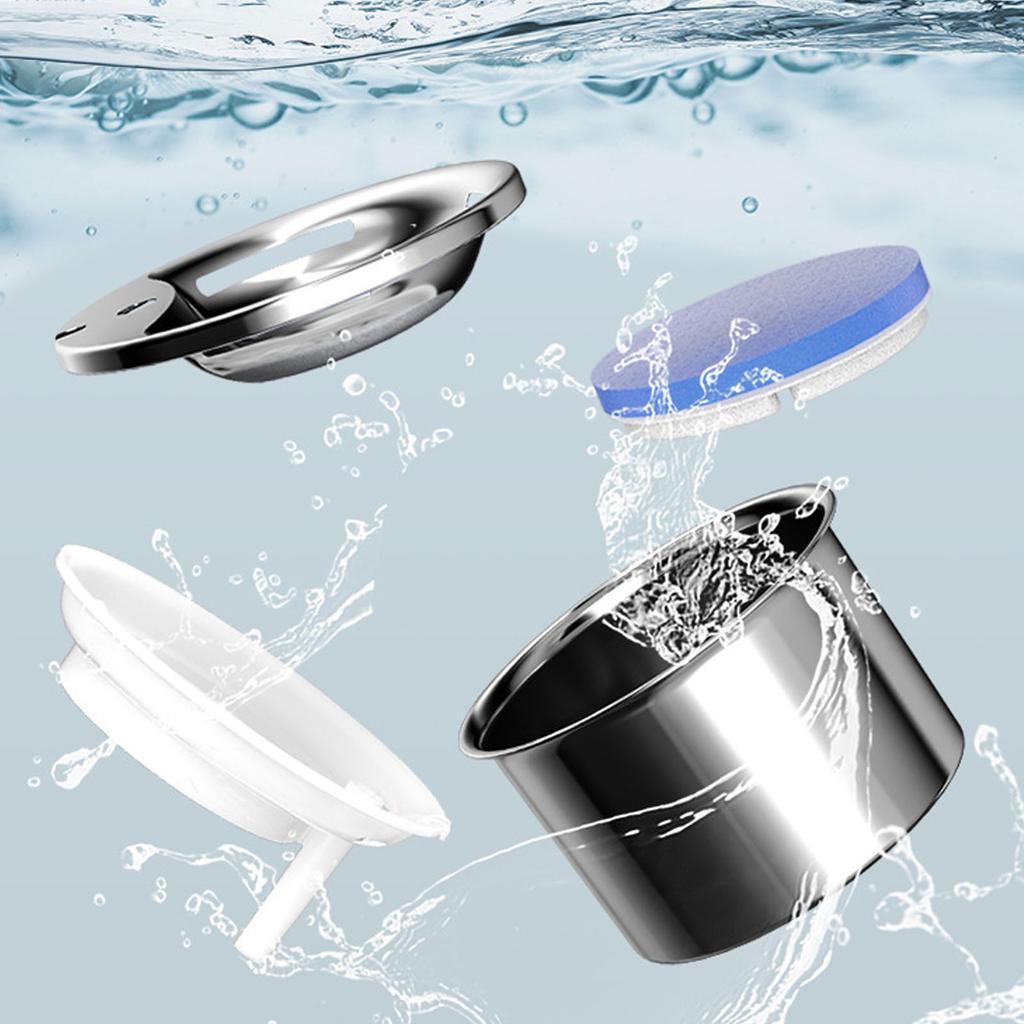 Cat Water Fountain Smart Super Silent Automatic Circulation Filtration Stainless Steel Pet Fountain EU Plug