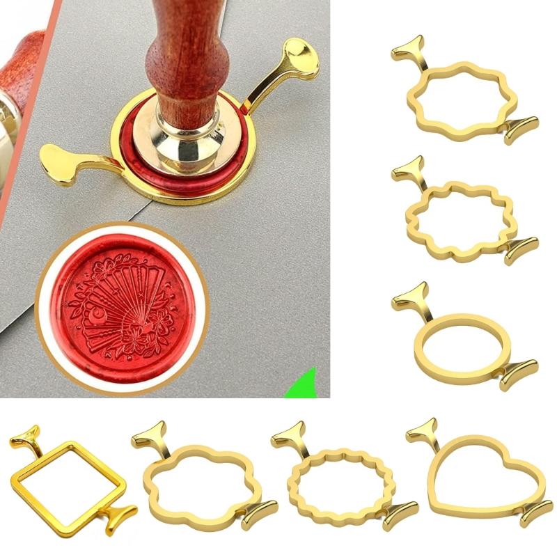 Feuerfarbe Wachssiegel Metall Wachssiegelform Runde Blumenform Umschlag Einladung Dekoration
