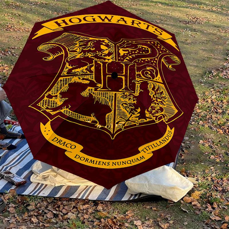 1PC Warner Hogwarts Draco Automatic Open/Close Umbrella with Windproof, 13-Rib Sturdy Canopy, Durable Ribs1230A