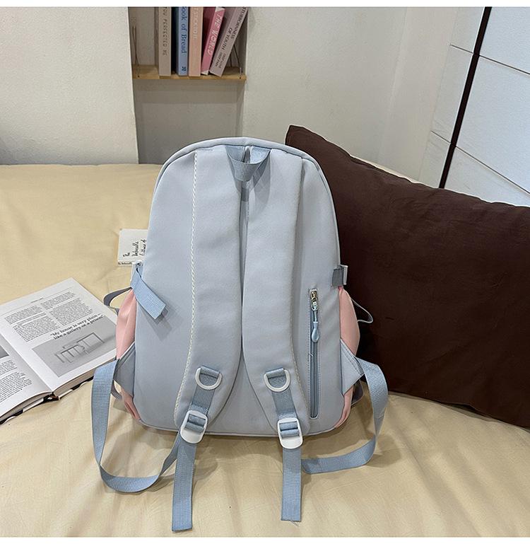 Wasserabweisender, verschleißfester Nylon-Rucksack im koreanischen Stil für High-School-Mädchen