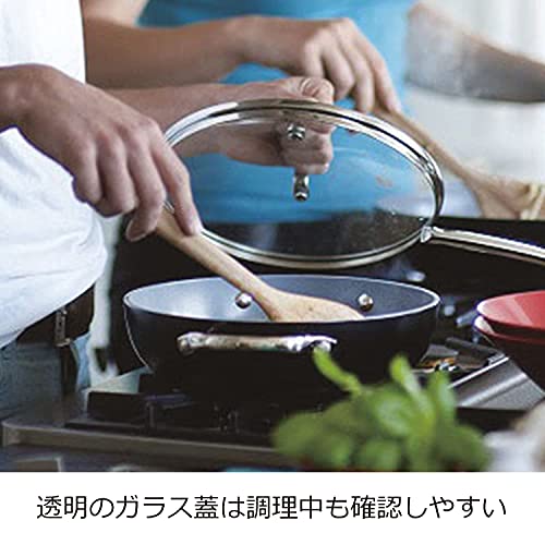 GREENPAN Glass Lid 28cm Stainless Steel Handle Fully Physically Reinforced Dishwasher Safe