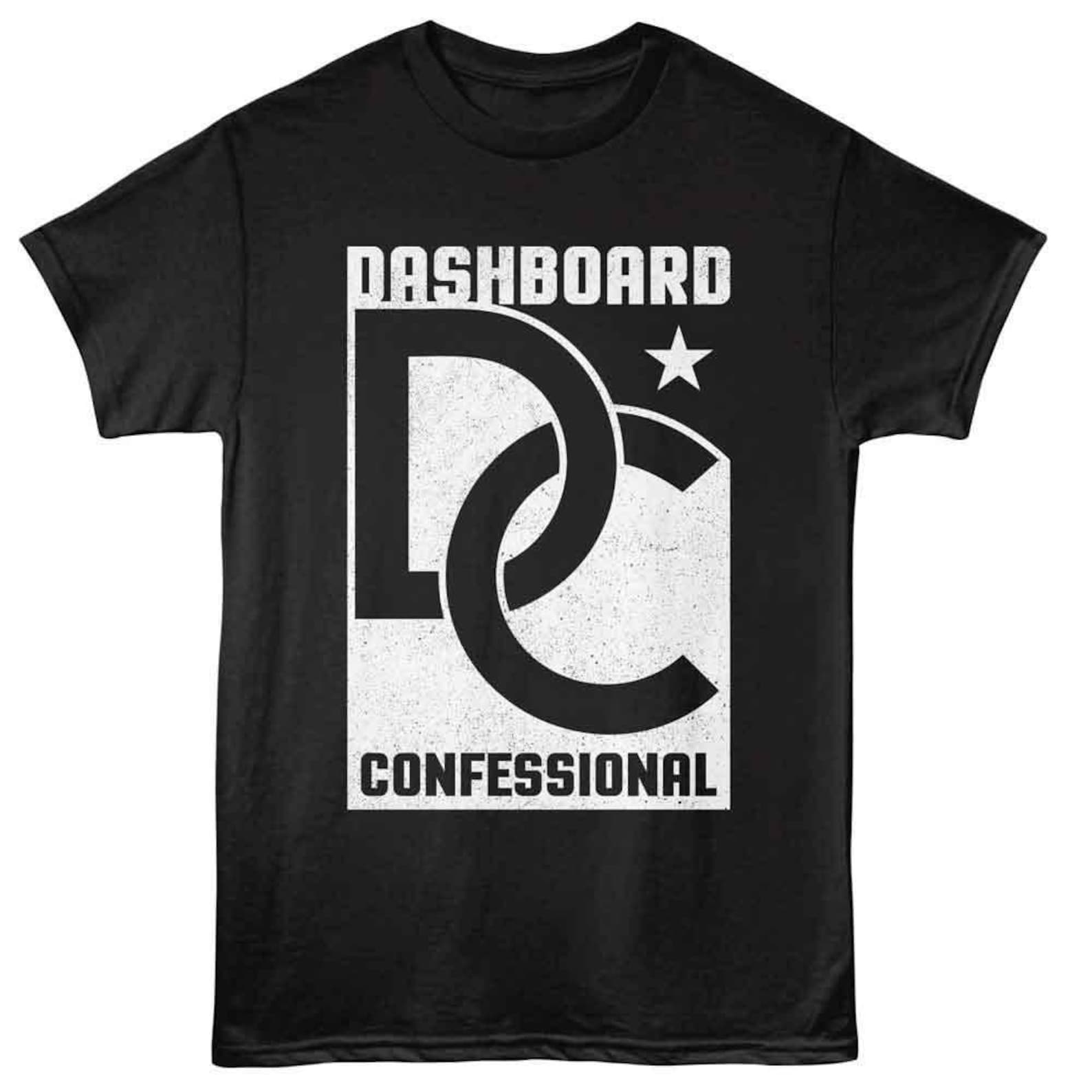Dashboard Confessional Interlocking Black T-Shirt M