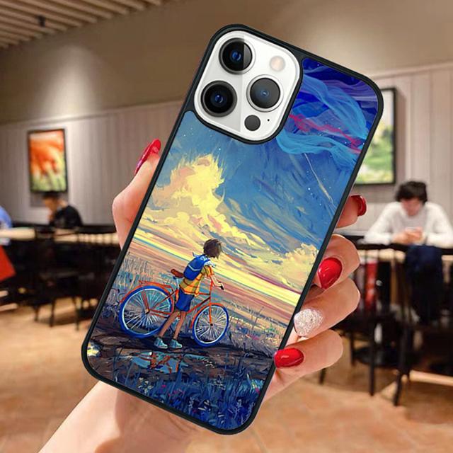 BIKE CYCLING art Phone Case For Apple iPhone 17 Air 11 Pro Max Plus SE2020 Coque For iPhone 17 Air 14 15 16 13 12 Max Cover