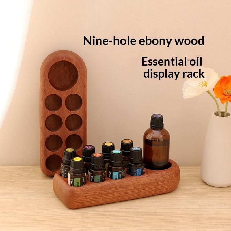 3/9 Grids Wood Essential Oil Storage Rack For Beauty Salon Essential Oil Storage Boxes Essential Oil Placement And Display