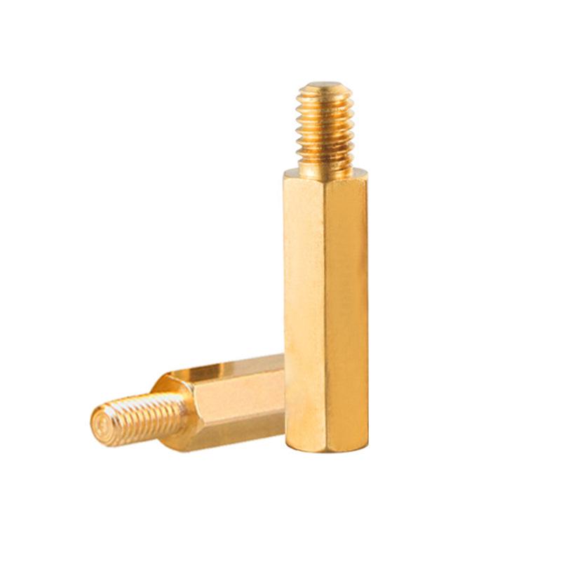 Hexagonal Copper Standoff M2: Single Pass Stud for PC and Motherboard Circuit Boards, External Hex Support and Isolating Column.