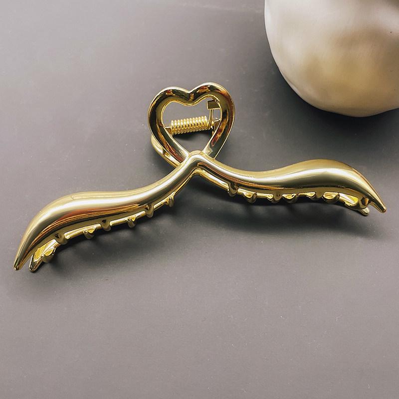 High-End Metal Shark Hair Clip - Elegant Hairpin Bow Accessory