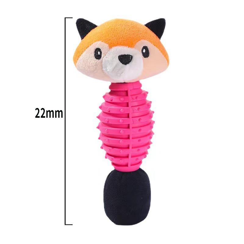Pet Toy Durable Plush Chew Toy for Dogs - TPR-Enhanced Teeth-Grinding & Bite-Resistant Cartoon Animal Toy Design Pet Supplies